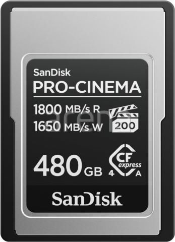 SANDISK SDCFEA-480G-GN4NN 480GB PRO-CINEMA 1700 MB/s CFexpress Type-A Card