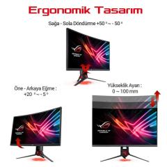 ASUS 31,5  Gaming, VA,Kavisli,Aura RGB, FreeSync,2K  4ms, 144hz 3 XG32VQ