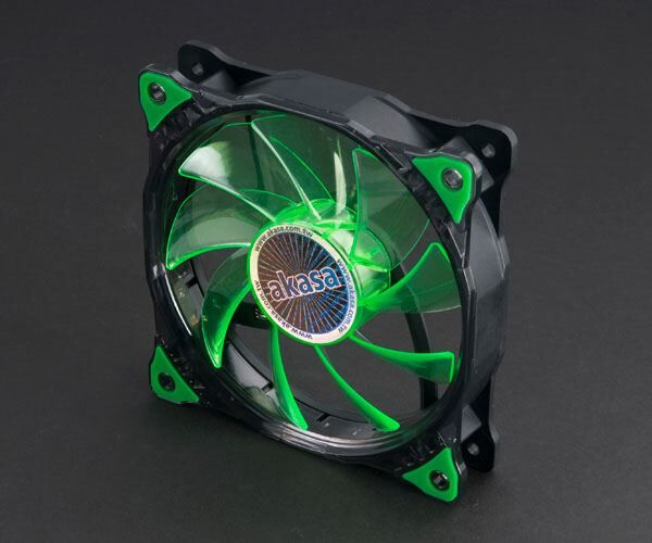 AKASA 12cm Vegas 15x Yeşil LED Kasa Fanı AK-FN091-GN