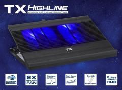 TX TXACNBHL 2x12cm Mavi LED Fanlı Alüminyum Notebook Soğutucu