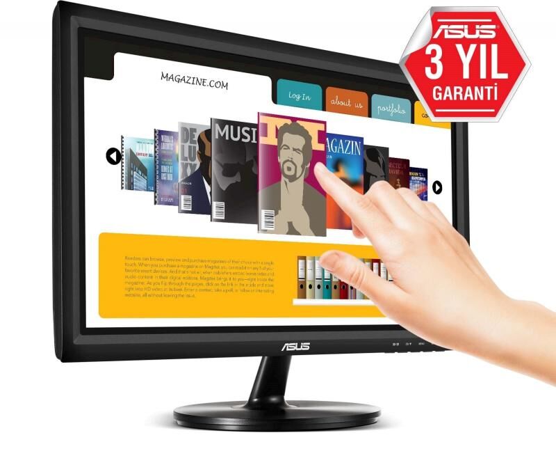 ASUS 15.6'' 10 Nokta Dokunmaktik Monitör 1366x768 HDMI VGA VT168H