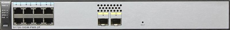 HUAWEI S1720-10GW-PWR-2P (8 Ethernet 10/100/1000 PoE+ ports,2 Gig SFP,124W PoE AC 110/220V)