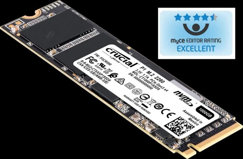 CRUCIAL CT500P1SSD8 500GB P1 PCIe M.2 1900-950MB/s Flash SSD