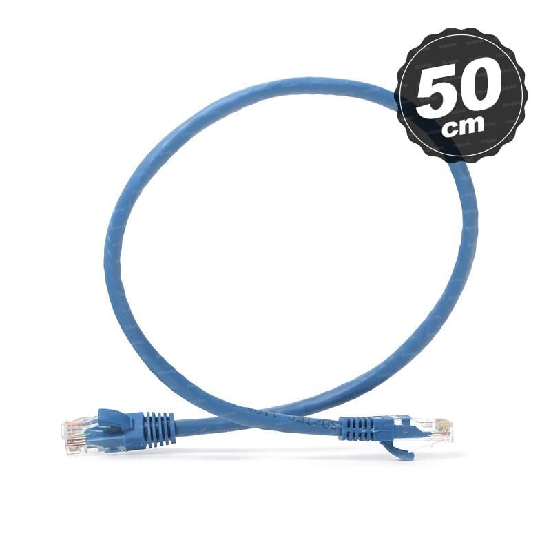 DARK DK-CB-NT6U50BU Cat6 0.5m UTP Awg 24/7 Bakır Mavi Patch Network Kablosu