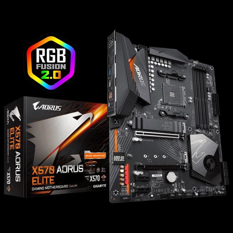 GIGABYTE X570-AORUS-ELITE AMD X570 Soket AM4 DDR4 4400 MHz HDMI Aorus Elite Anakart
