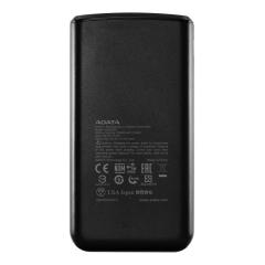 ADATA AS2000D-DGT-CBK 20000mAh 74Wh+DC 5V /  2.0A Taşınabilir Şarj Cihazı Powerbank Siyah