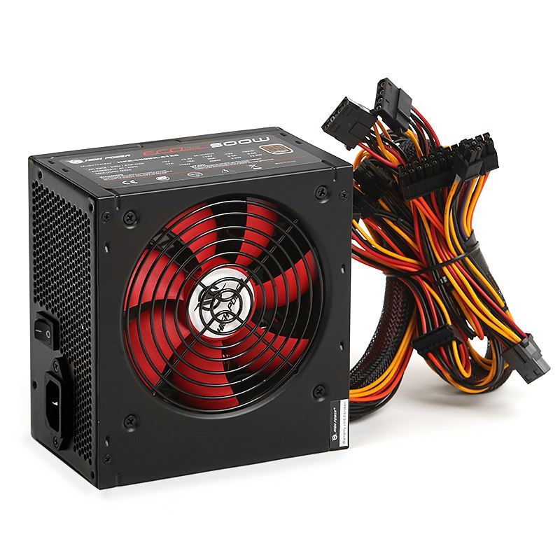 HIGHPOWER 500W 12cm Fan 80+Bronze Kırmızı Fan Gaming Güç Kaynağı HPE-500BR-A12S