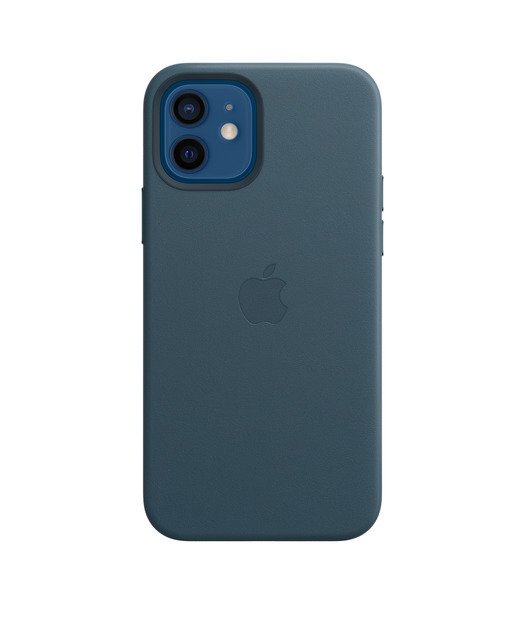 iPhone12_12Pro Deri Kılıf - Baltık Mavi