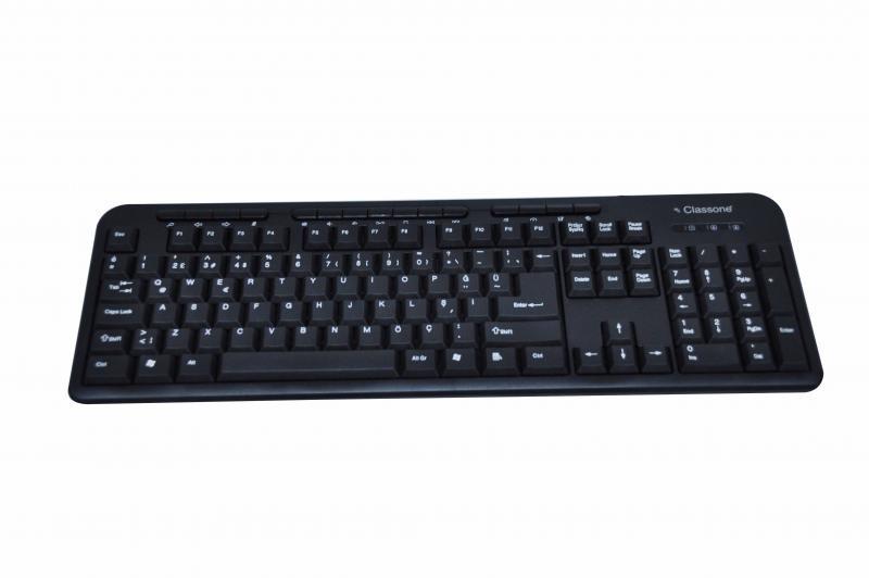 CLASSONE WK628-U Q USB Multimedya Ultra Slim Siyah Klavye