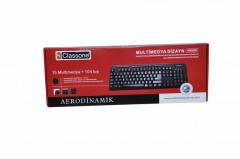 CLASSONE WK628-U Q USB Multimedya Ultra Slim Siyah Klavye
