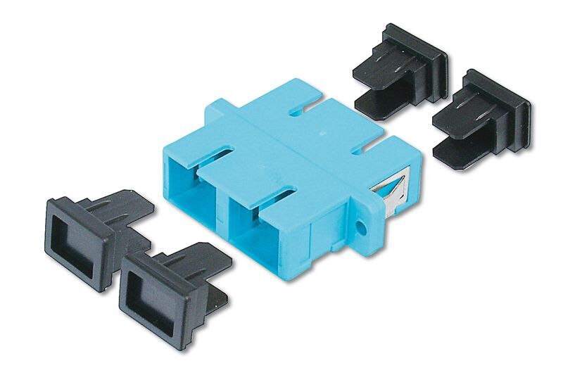 DIGITUS DN-96005-1 uplex, SC to SC, MM, color aqua ceramic sleeve, polymer housing, incl. s
