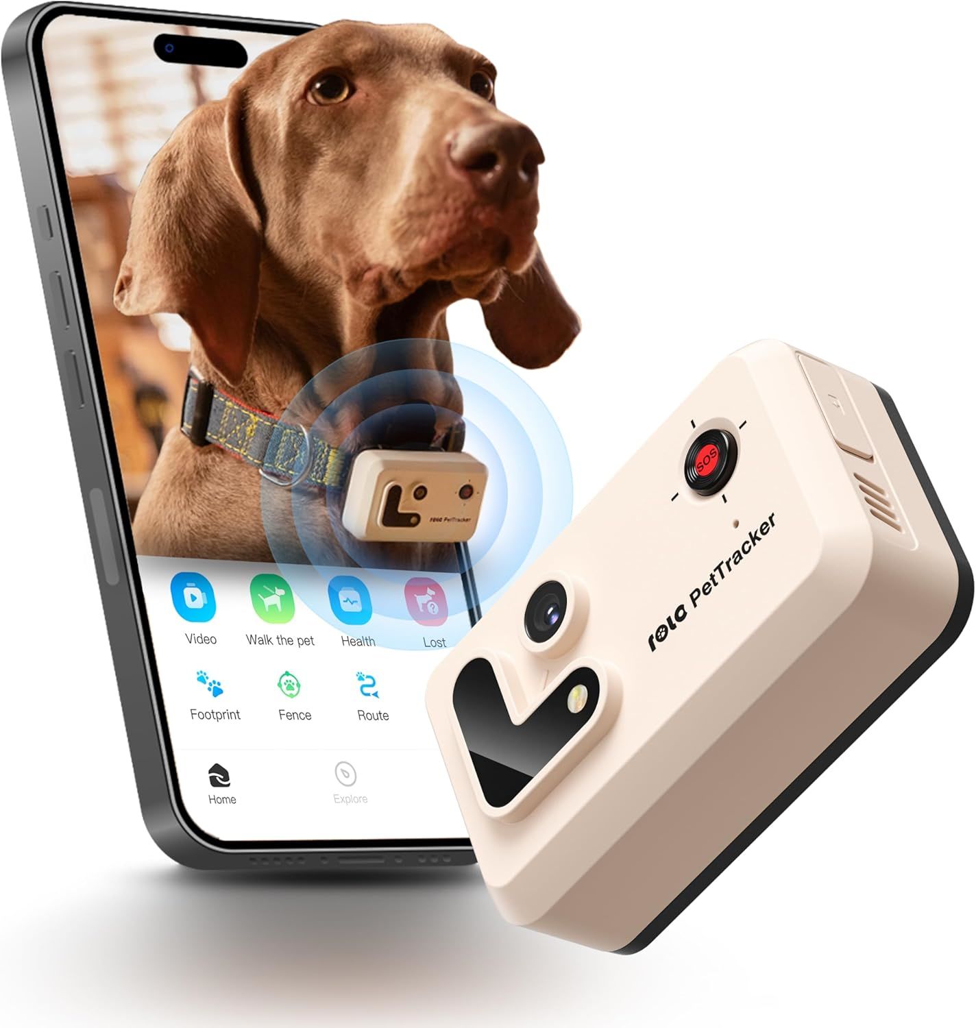 Enabot ROLA PetTracker-Kameralı GPS Evcil Hayvan İzleyici