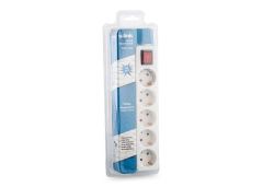 S-LINK SPG7-5-20 2m 5'li Akım Korumalı Priz Beyaz