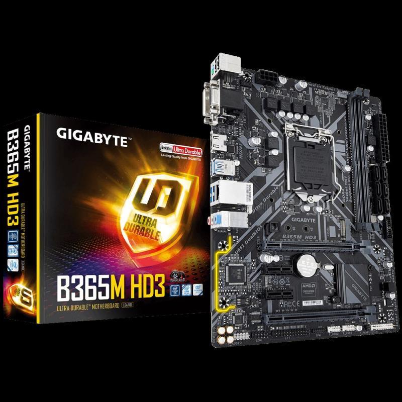 GIGABYTE B365M-HD3 Intel B365 Soket LGA1151 DDR4 HDMI DVI VGA Anakart
