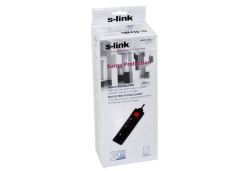 S-LINK 5m 3Lü Akım Korumalı Kutu Priz Siyah SPG8-3-50