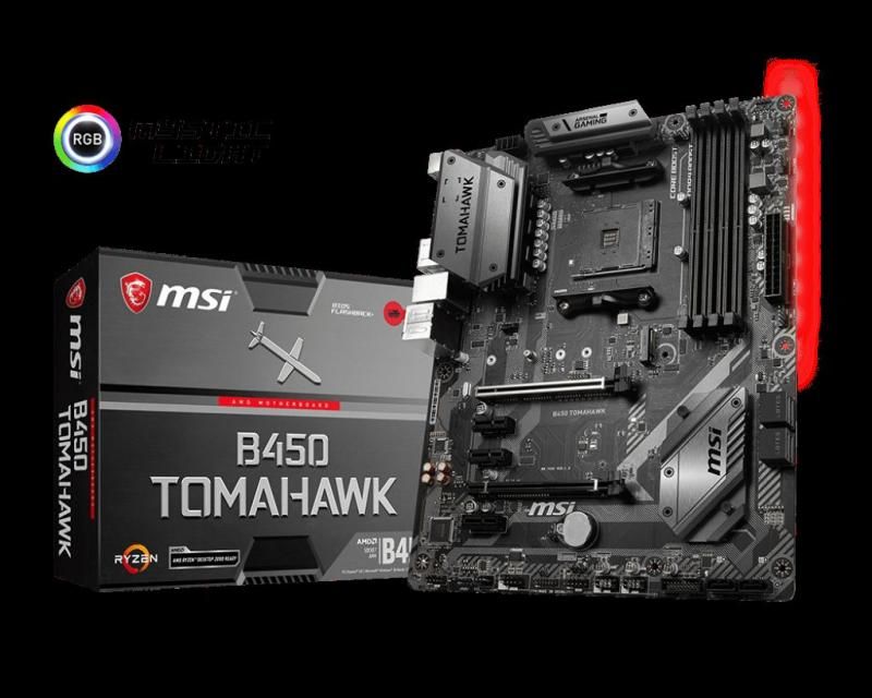 MSI AMD B450 AM4 DDR4 3466MHz HDMI,DVI Gaming Anakart B450-TOMAHAWK
