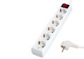 S-LINK 5m 6'lı Akım Korumalı Beyaz Grup Priz SPG8-6-50