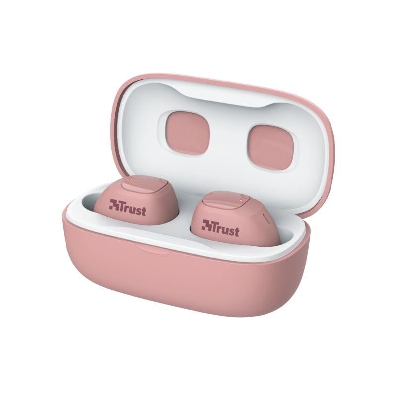 TRUST 23905 Nıka Compact BT Silikon,18 saat,Kulakiçi Kulaklık Pembe