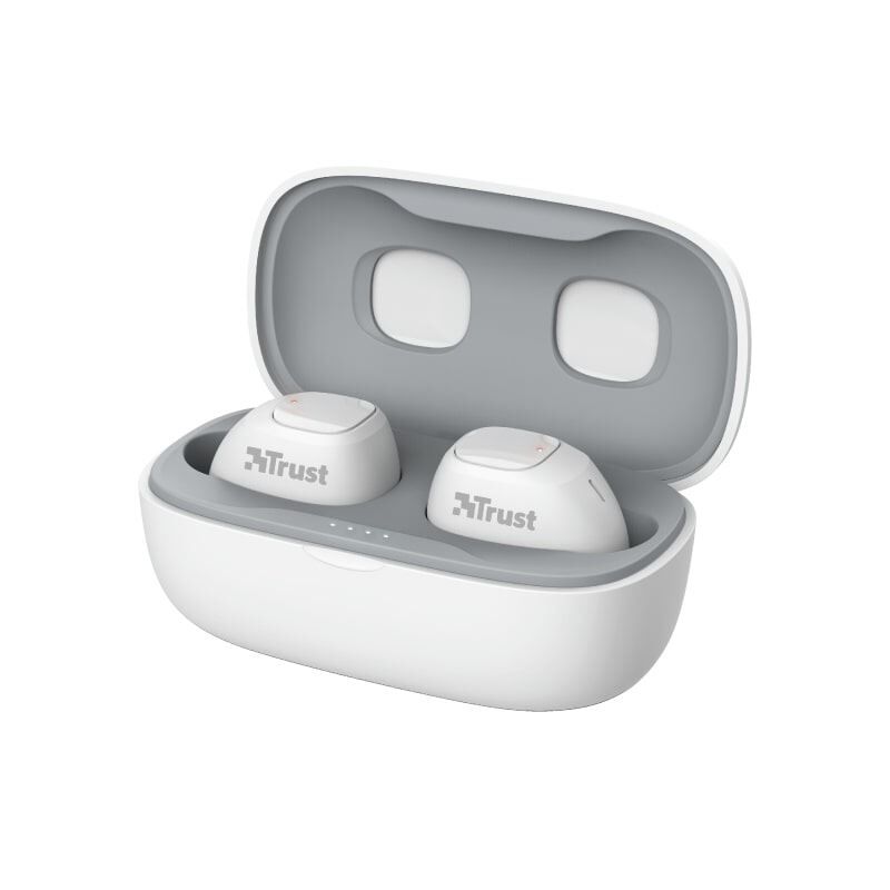 TRUST 23904 Nıka Compact BT Silikon,18 saat,Kulakiçi Kulaklık Beyaz