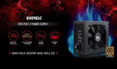 EVEREST 750W Kutulu 12cm Fan 80+Gold 6xSata 3xIDE Güç Kaynağı ETX-750-1