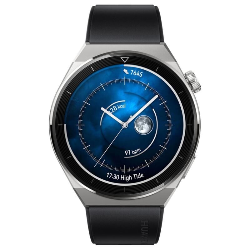 HUAWEI 55028468 Watch GT3 Pro - 46 mm Titanium Kasa Siyah Deri