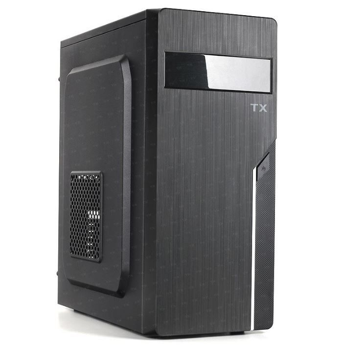 TX 250W Powerlı Penceresiz Midi Tower Siyah Kasa