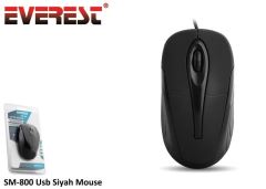 EVEREST Kablolu USB 3B+1 1000DPI Optik Siyah Mouse SM-800-BLACK