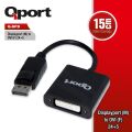 QPORT DP(M) to DVI(F) Converter Çevirici Kablo Q-DPD