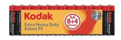 KODAK AA Shrink Çinko Karbon 8+4 Kalem Pil