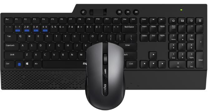 RAPOO 18980 8200T Siyah Q Türkçe Çok Modlu Kablosuz Klavye Mouse Set Siyah