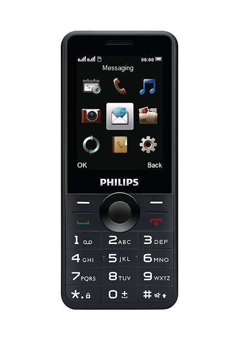 PHILIPS Xenium E168 2.4'' 0.3MP Siyah Telefon E168-BLACK
