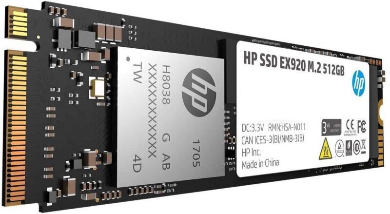 HP-X 2YY46AA HP EX920 M.2 512GB  NVMe 3D TLC NAND Internal Solid State Drive