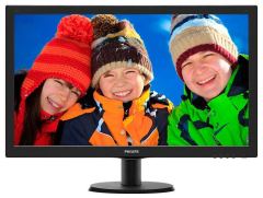PHILIPS 273V5LHAB-00 27'' LED, 1920x1080, 5ms, VGA-DVI-HDMI, 2Wx2 Hoparlörlü Siyah Monitör