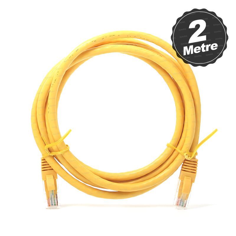 DARK DK-CB-NT6U200Y Cat6 2m UTP Awg 24/7 Bakır Sarı Network Kablosu