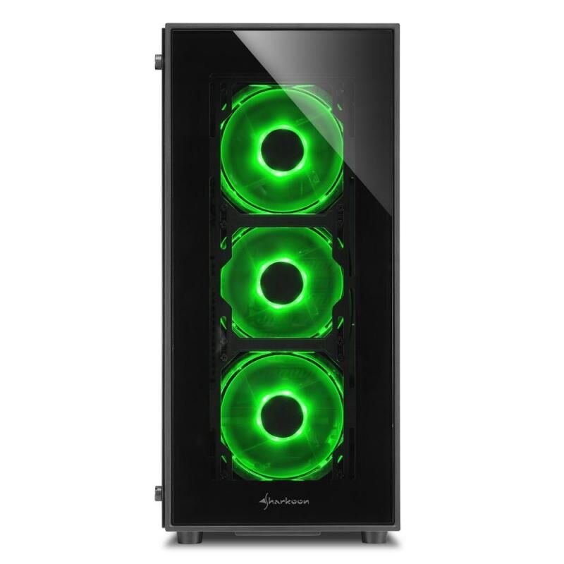 SHARKOON TG5-GREEN Belirgin Şık ve Kaliteli Midi Tower Kasa