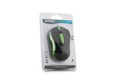EVEREST SM-246Y Kablolu USB Siyah,Yeşil Mouse