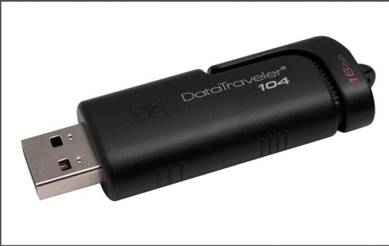 KINGSTON DT104-16GB 16GB DT104 USB 2.0 Siyah USB Bellek