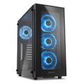 SHARKOON TG5-BLUE TG5 Midi Tower 4x Mavi Led Fanlı Gaming Kasa