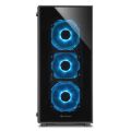 SHARKOON TG5-BLUE TG5 Midi Tower 4x Mavi Led Fanlı Gaming Kasa