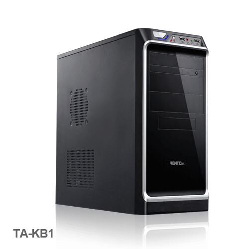 VENTO 400W Powerlı Penceresiz Midi Tower Siyah,Gümüş Kasa VENTO-TA-KB1-400