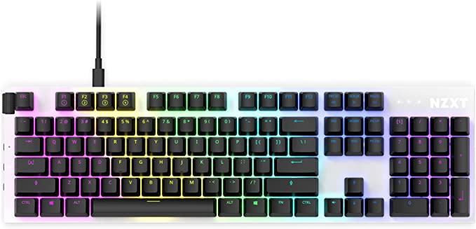 NZXT KB-1FSUK-WR Function Modular Full Size RGB Mechanical Klavye Beyaz