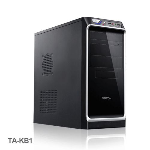 VENTO 350W Powerlı Penceresiz Midi Tower Siyah,Gri Kasa VENTO-TA-KB1-350