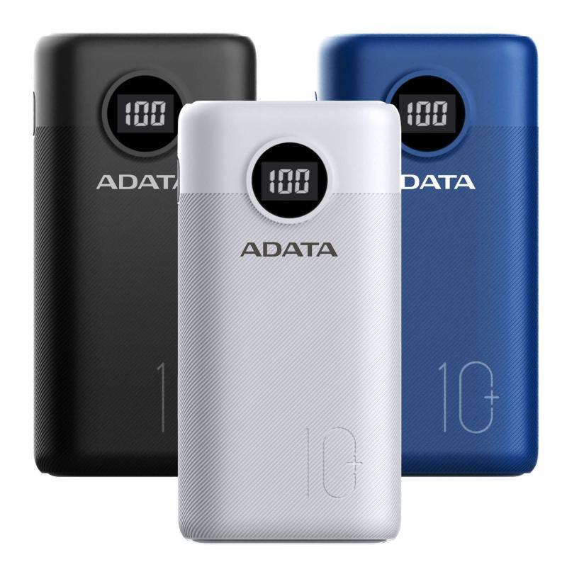 ADATA AP10000QCD-DGT-CBK 10000mAh 37Wh+DC 5V / 2.0A Taşınabilir Şarj Cihazı Powerbank Siyah
