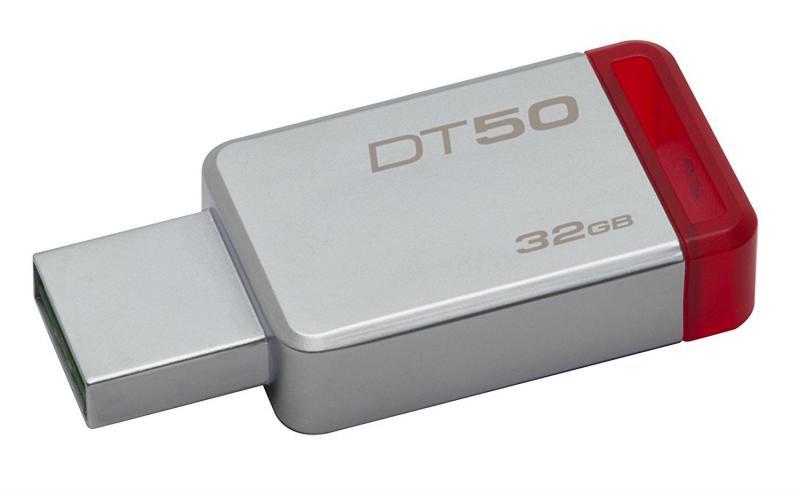KINGSTON DT50-32GB 32GB DT50 USB 3.1 Metalik Gri USB Bellek