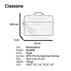 CLASSONE BND600 Classone WorkStation 15.6 '' Laptop Çanta