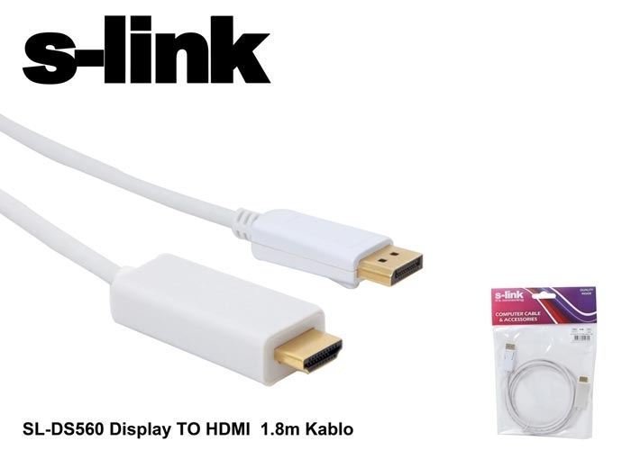 S-LINK 1.8 Metre Display-HDMI Çevirici Kablo SL-DS560