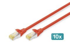 Digitus DK-1644-A-0025/R S/FTP Cat6A Kırmız 0.25m