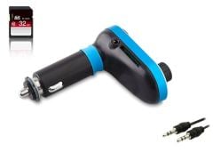 S-LINK SD/USB Destekli + 2.1A USB Şarj Portlu FM Transmitter SL-FM66