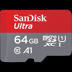 SANDISK 64GB Ultra 100MB Class 10 UHS I Micro SD SDSQUAR-064G-GN6MA
