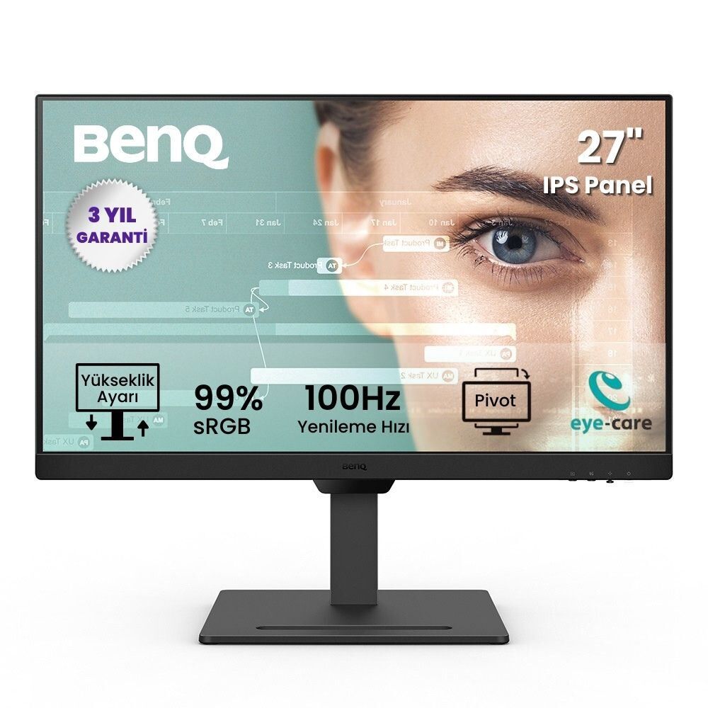 BENQ GW2790TC 27'' IPS Full HD 144 Hz HDMI DP USB-C MM Eye-Care Pivot Ev Ofis Monitörü